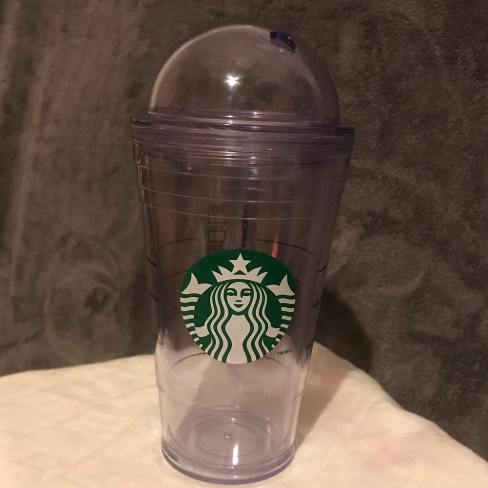 16oz Starbucks clear acrylic tumbler with dome lid